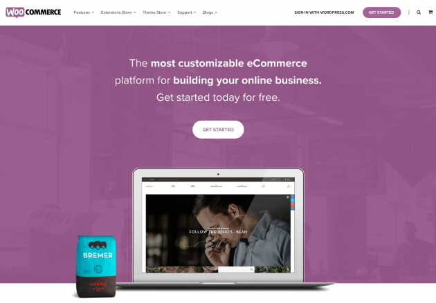 The WooCommerce website.