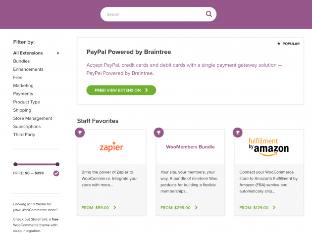 The WooCommerce Extension Library