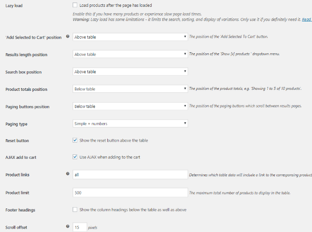 advanced settings