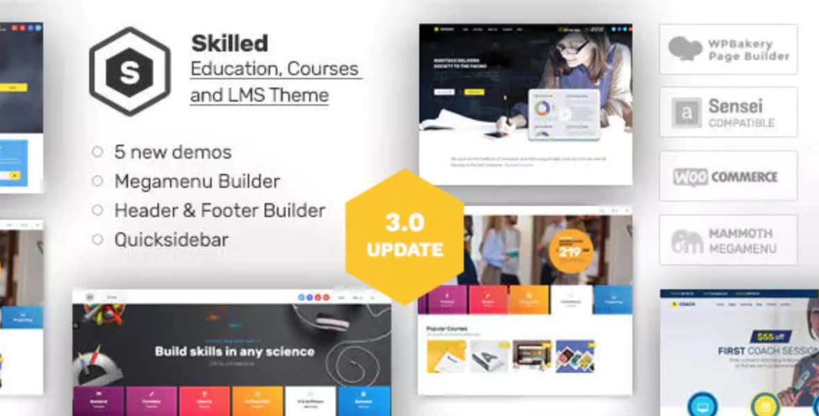 Skilled | School Education Courses WordPress Theme