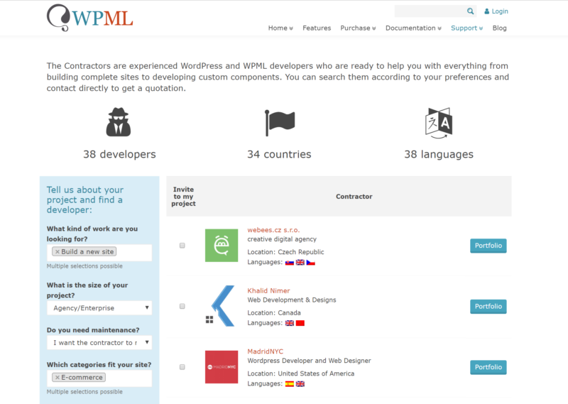 Find multilingual website developers