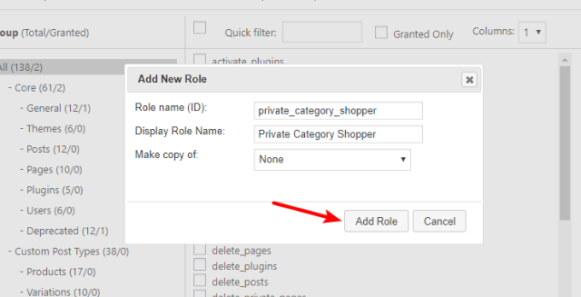 create a new user role