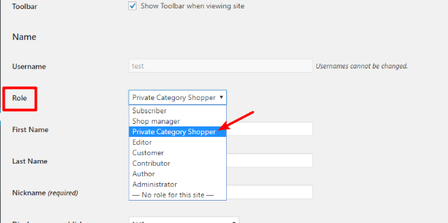 assign user role