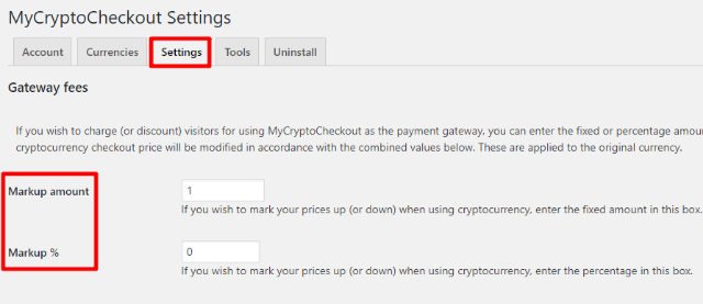 discount or markup