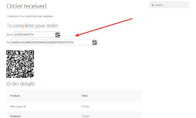 instructions for payment