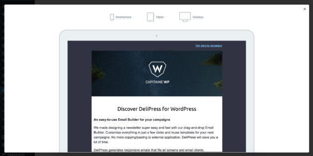 DeliPress newsletter preview
