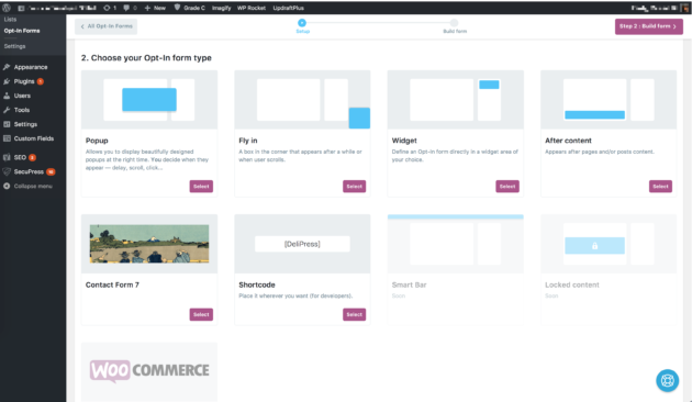 DeliPress Opt-ins forms