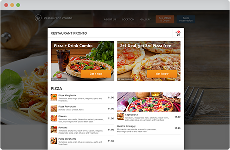 wordpress restaurant menu plugin by gloriafood
