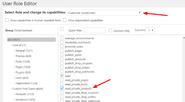 user role editor capability
