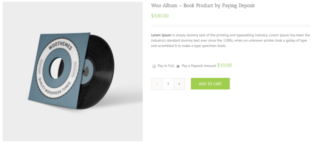 SUMO WooCommerce Deposits Payment Plans Plugin - Deposit Simple Product Page
