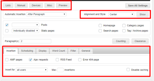 other helpful interface options