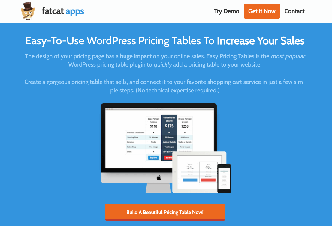 Easy Pricing Tables