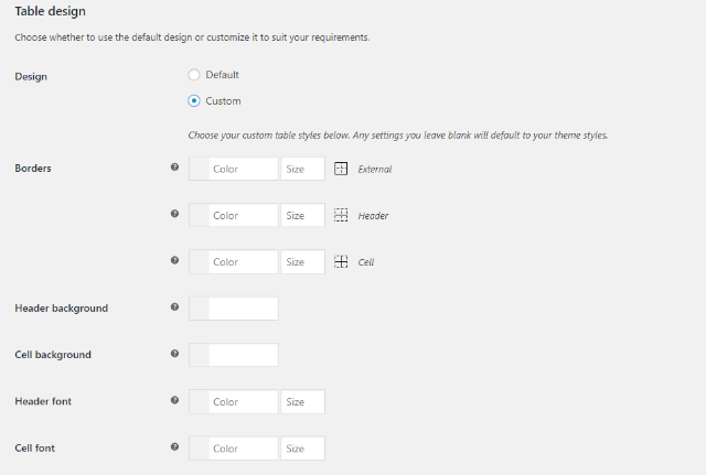 configure styling