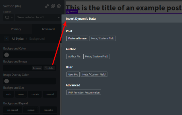 dynamic background