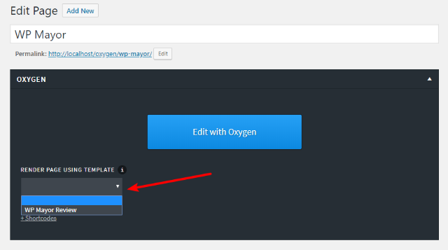 build page with oxygen