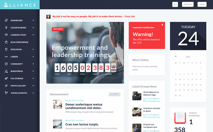 Alliance | Intranet & Extranet WordPress Theme