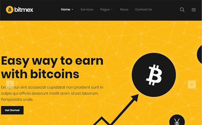 Bitmex - Cryptocurrency & Bitcoin WordPress Theme