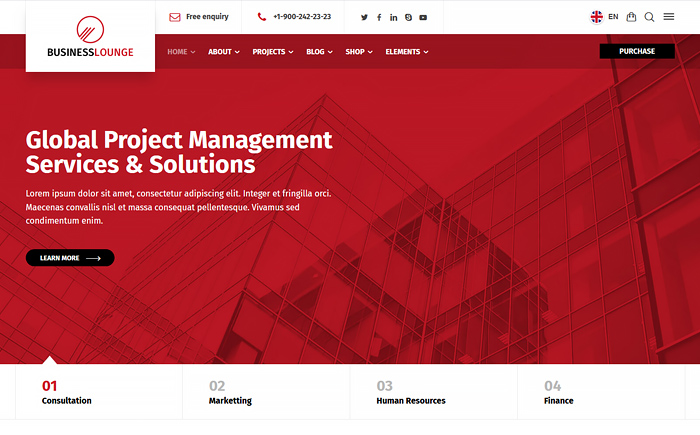Business Lounge | Multi-Purpose Business & Consulting Theme