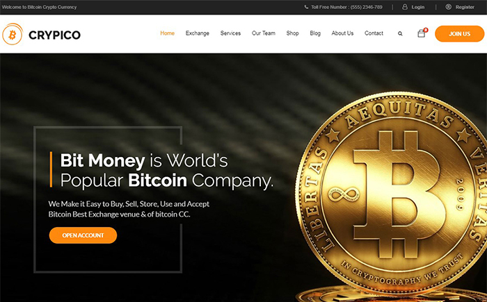 Crypico - Crypto Currency WordPress Theme