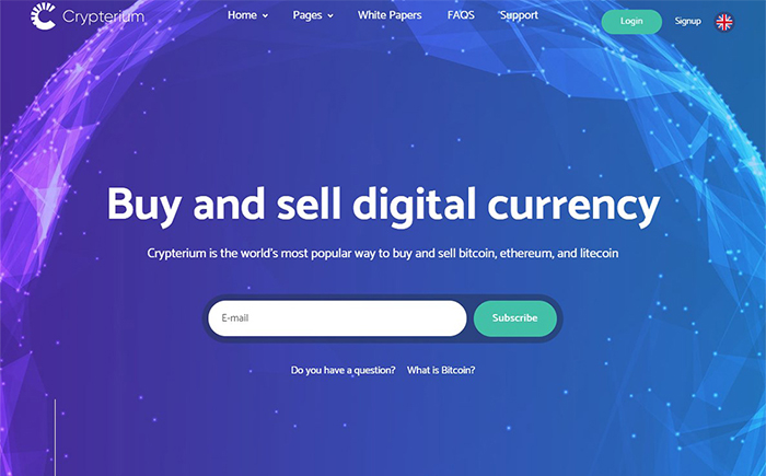 Crypterium - Cryptocurrency WordPress Theme and ICO Landing Page