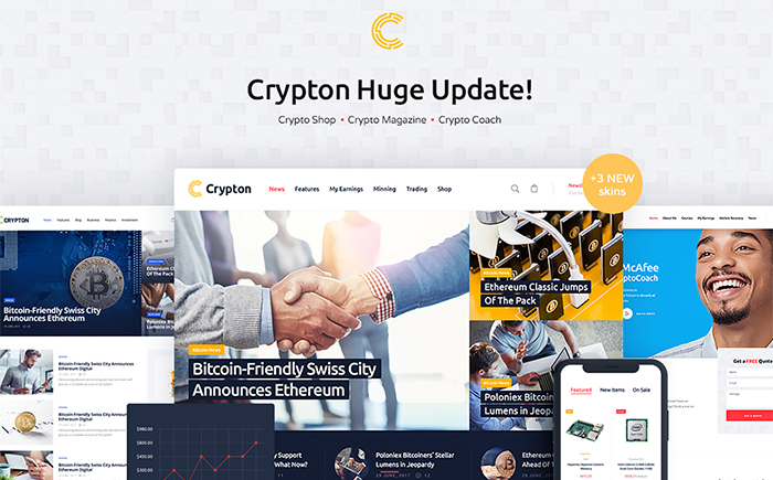 Crypton | Multi-Purpose Cryptocurrency WordPress Theme