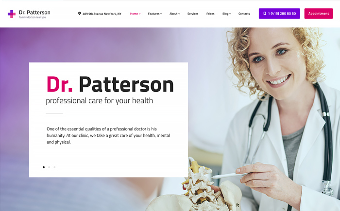 Dr.Patterson | Medicine & Healthcare WordPress Theme