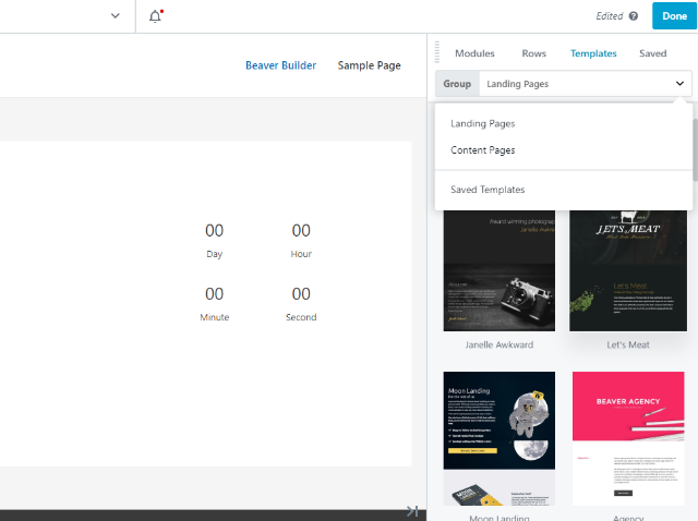 beaver builder templates