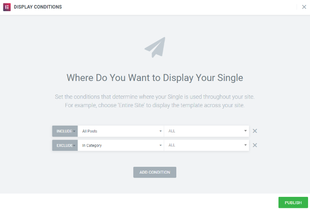 elementor theme builder