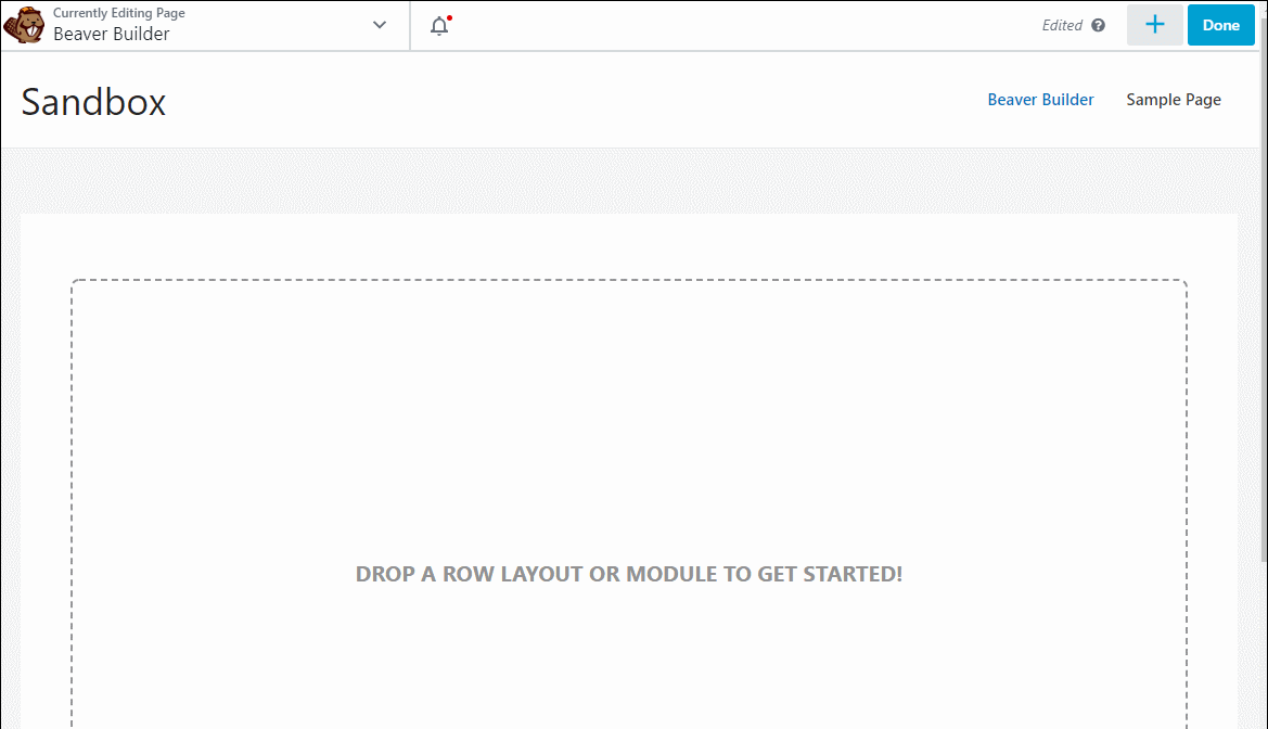 beaver builder interface