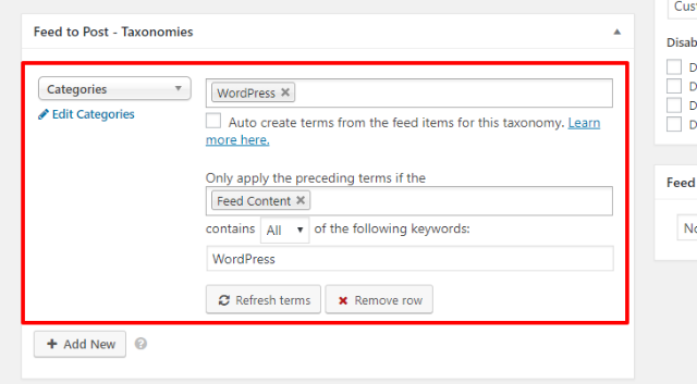 configure categories