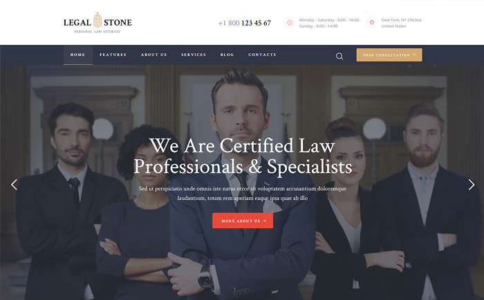 Legal Stone | Lawyers & Attorneys WordPress Theme