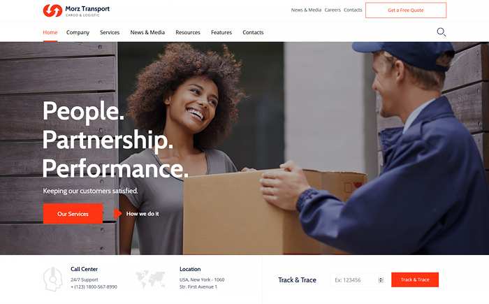 Morz - Transport Cargo Logistic WordPress