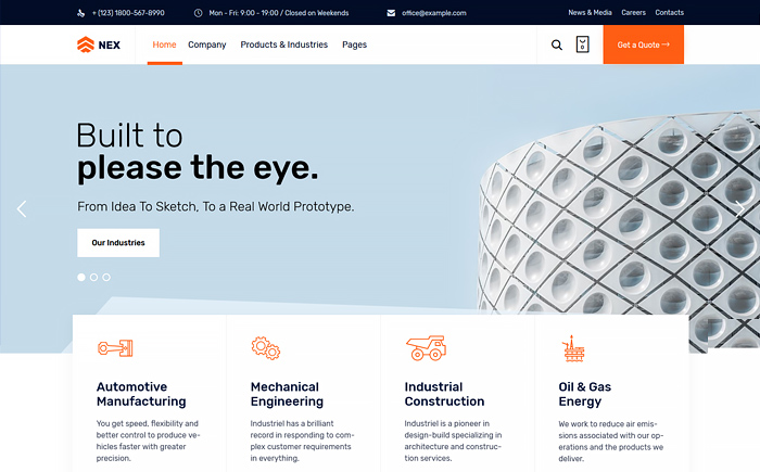 Nex - Factory & Industrial WordPress