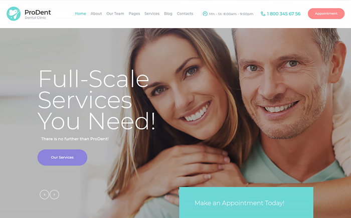 ProDent | Dental Clinic & Healthcare WordPress Theme