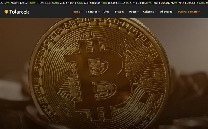 Tolarcek - A Bitcoin & CryptoCurrency WordPress Blog Theme