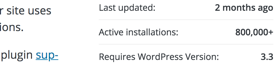 An example of a plugin showing the Last Updated metric.