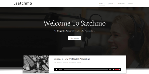 The Satchmo podcasting theme demo.