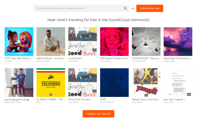 Podcasts on SoundCloud.