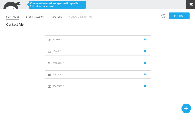 Configure form