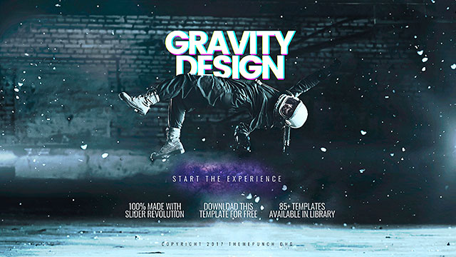 The Gravity Design demo page.