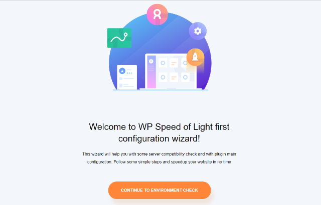 wp speed of light configuration wizard