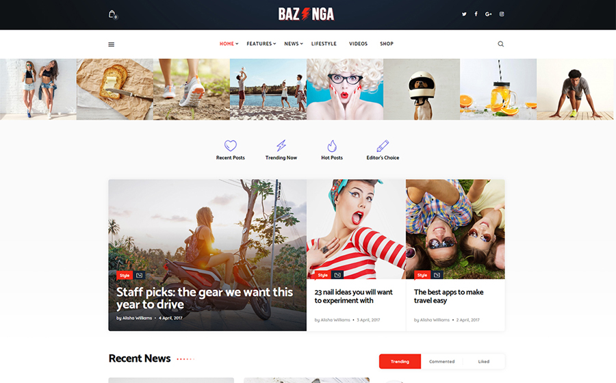 Bazinga | Magazine & Viral Blog WordPress Theme