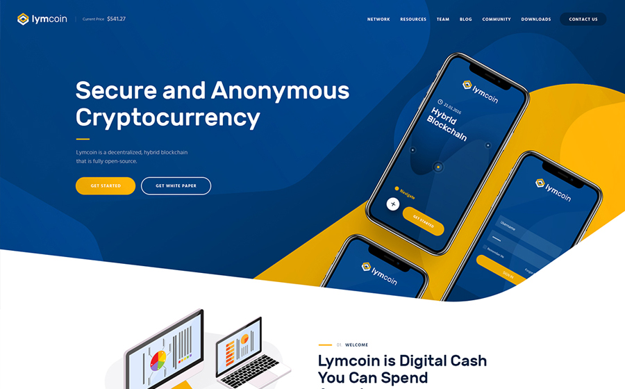Lymcoin | Cryptocurrency & ICO WordPress Theme