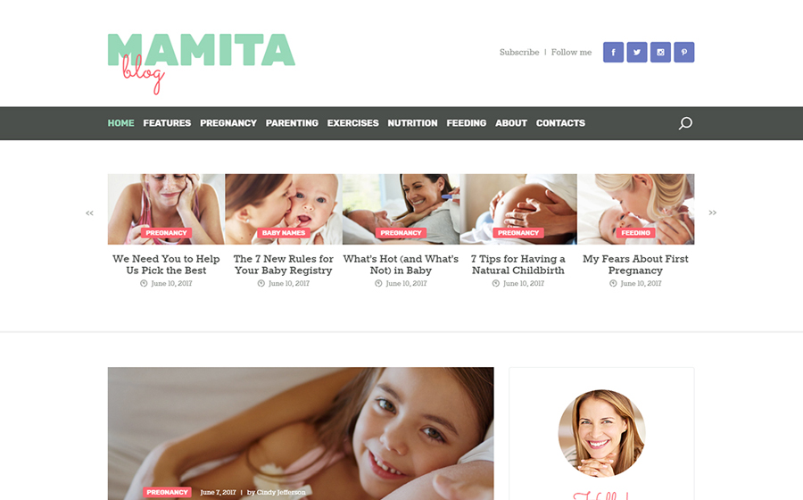 Mamita | Pregnancy & Maternity Blog WordPress Theme