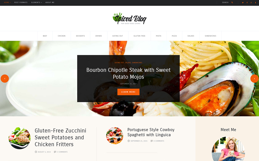 Spiced Blog - A Crisp Recipes & Food Personal Blog WordPress Theme
