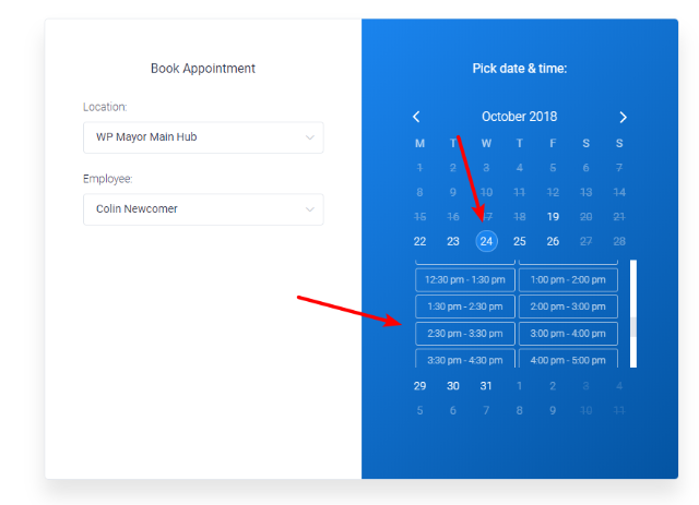 booking process