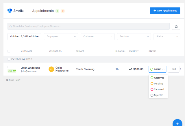 appointment list