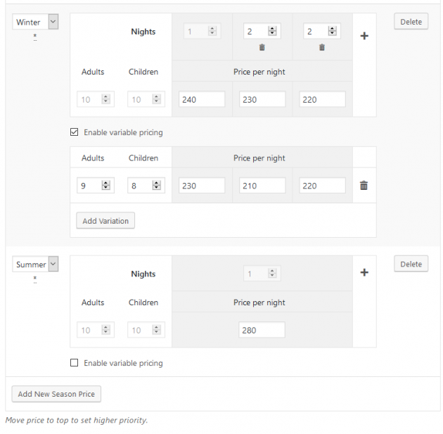 hotel booking rate