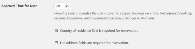 motopress settings bookings confirmation