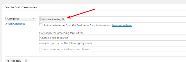Feed categories